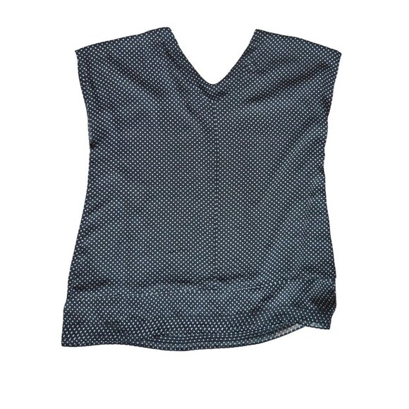 Vintage y2k Converse Star Print Blouse Black White Women's Size Large Skater - Picture 7 of 8